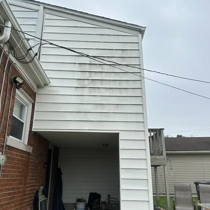 Vinyl Siding — Algae & Mildew — before